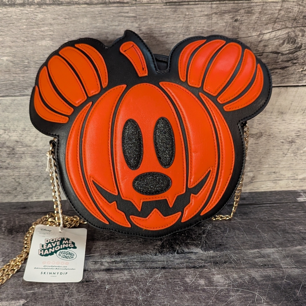 Halloween Pumpkin Mickey Crossbody Bag